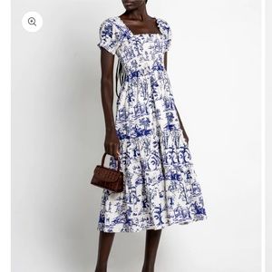 o.p.t. Square Neck Smocked Maxi Dress